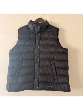 Eddie Bauer Women's T2XL Puffer Vest - Black Down-Filled Sleeveless Jacket